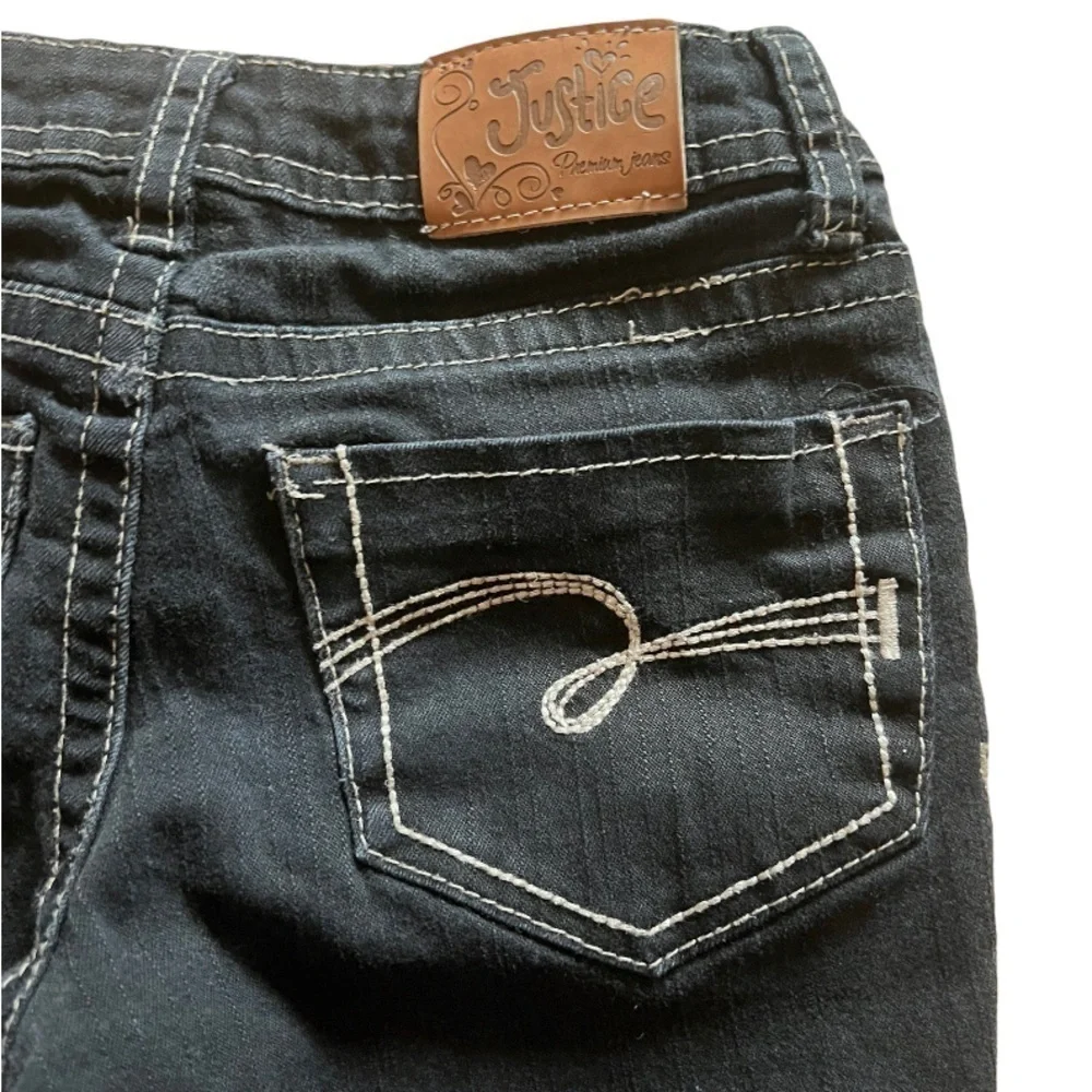 Justice Girls Blue Denim Skinny Jeans Size 10